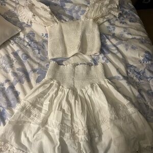 Charming White Kids Dress Set